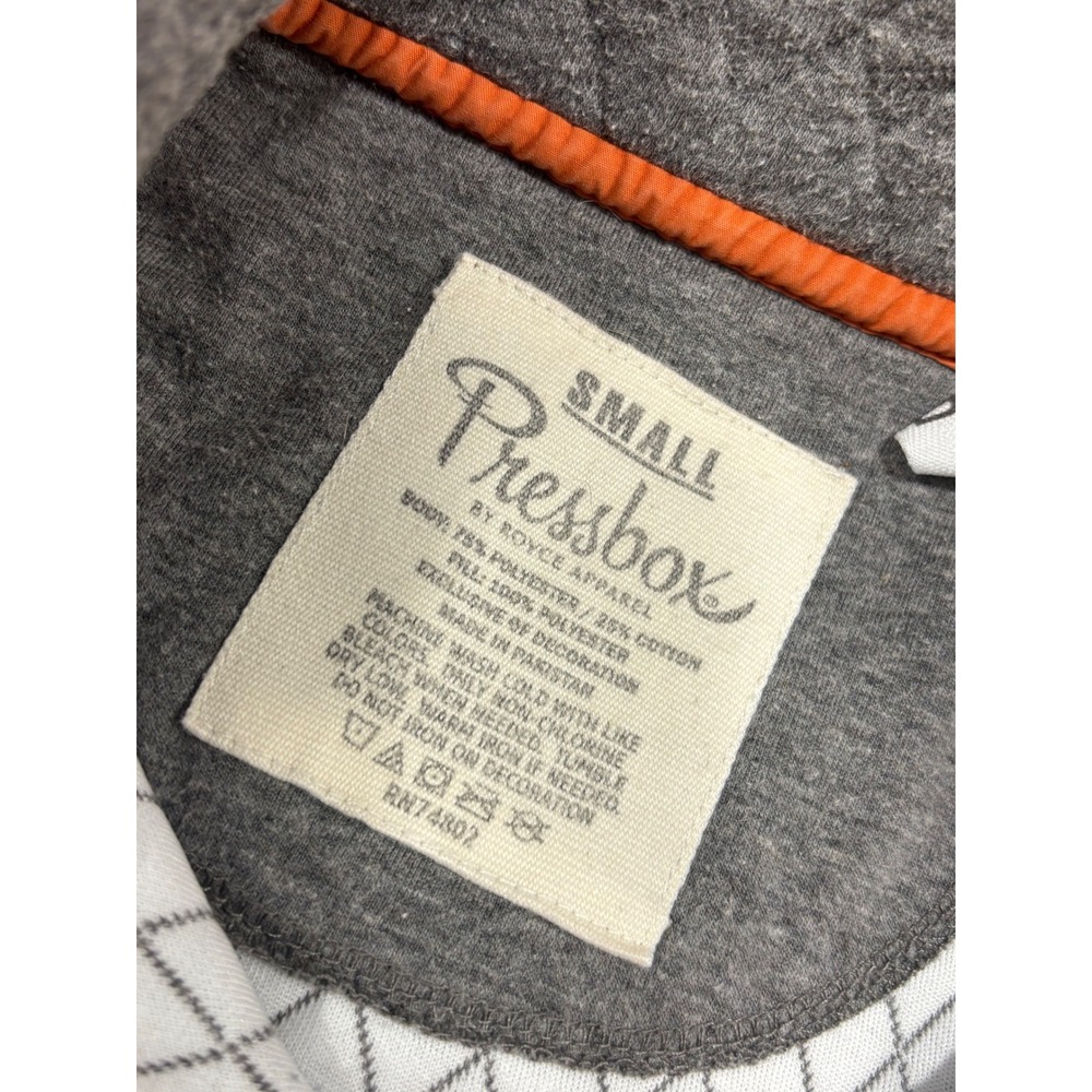 Pressbox Texas Longhorns Quilted Pullover Sweatshirt Grey‎ Orange Small NCAA - Picture 3 of 7
